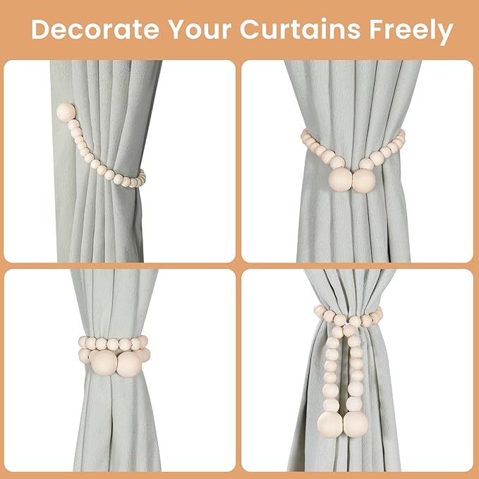 KLOGTSIND Magnetic Curtain Tiebacks, Curtain Tie Backs - Image 4