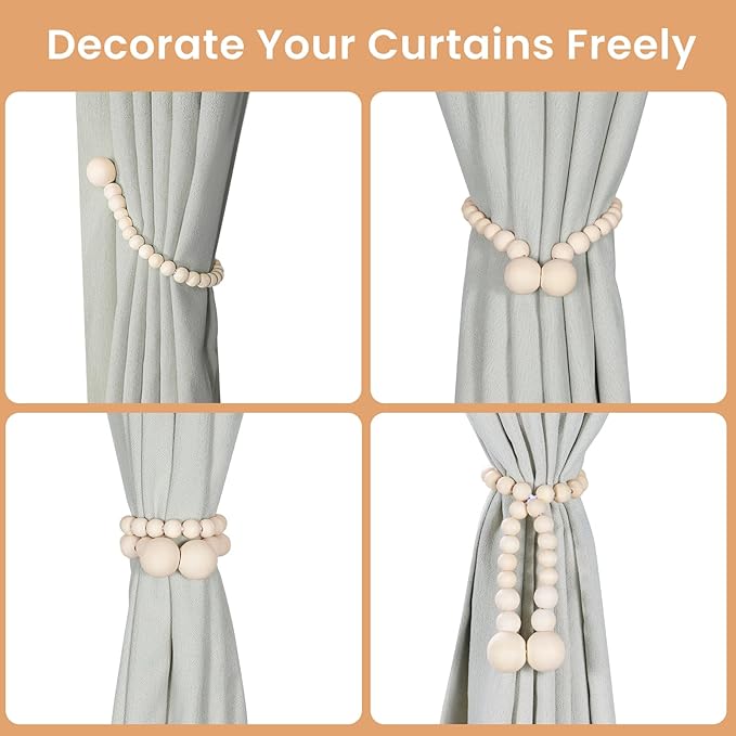 KLOGTSIND Magnetic Curtain Tiebacks, Curtain Holdbacks - Image 4