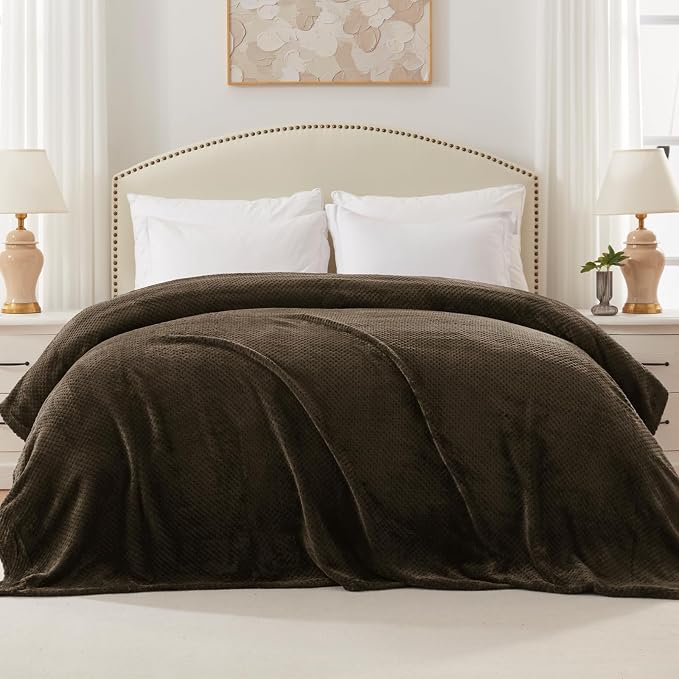 Exclusivo Mezcla Fleece Bed Blanket Twin Size, Super Soft and Warm Blankets - Image 2