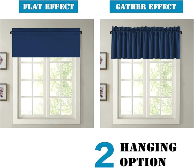 H.VERSAILTEX Blackout Valances for Windows, 4 Panels 52" W x 18 - Image 6