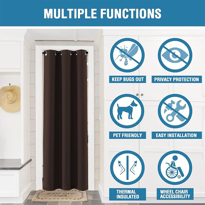 H.VERSAILTEX Doorway Curtain Blackout Closet Door Curtain Room Divider Window - Image 4