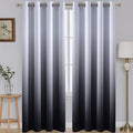 SimpleHome 84 Inch Long Ombre Blackout Curtains Gradient White and Black Room by SimpleHome