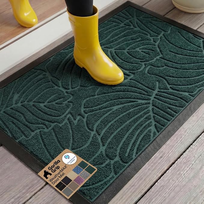 GORILLA GRIP 100% Waterproof All-Season WeatherMAX Doormat US Designed Natural by GorillaGrip