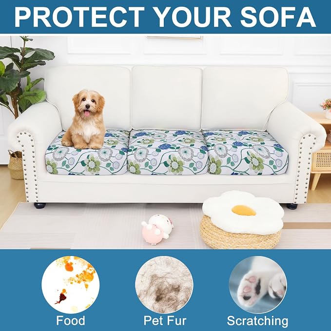 Smiry Printed Couch Cushion Covers, Stretch Soft Couch Covers - Image 7