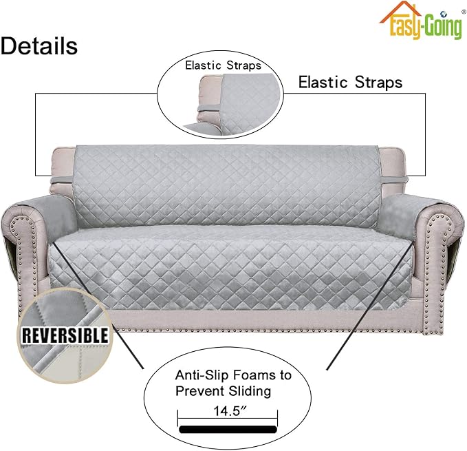 Easy-Going Reversible Loveseat Couch Cover - Image 3