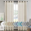 H.VERSAILTEX Linen Curtains Nickel Grommet Natural Linen Semi-Sheer Curtains 2 by HVERSAILTEX