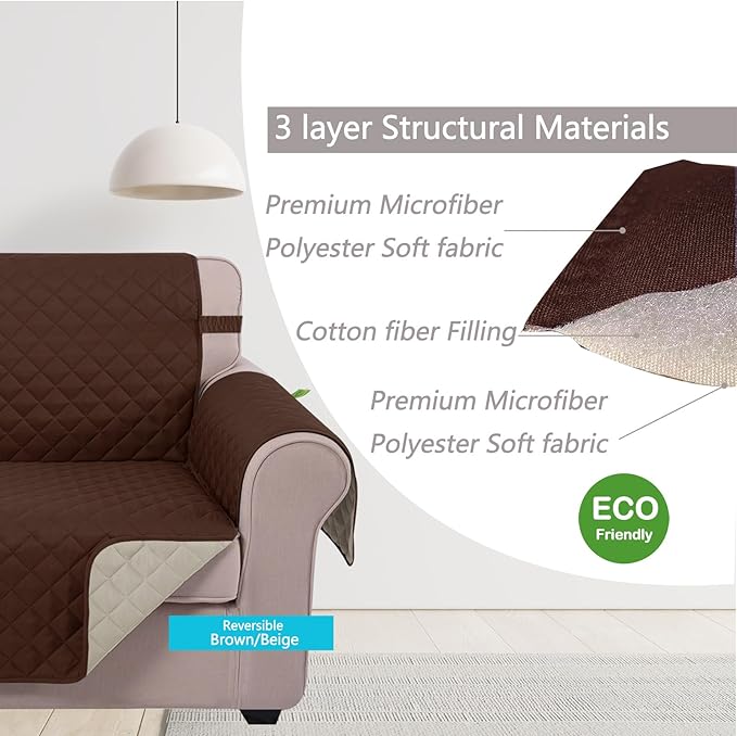 U-NICE HOME Reversible Sofa Cover Couch Cover - Image 3