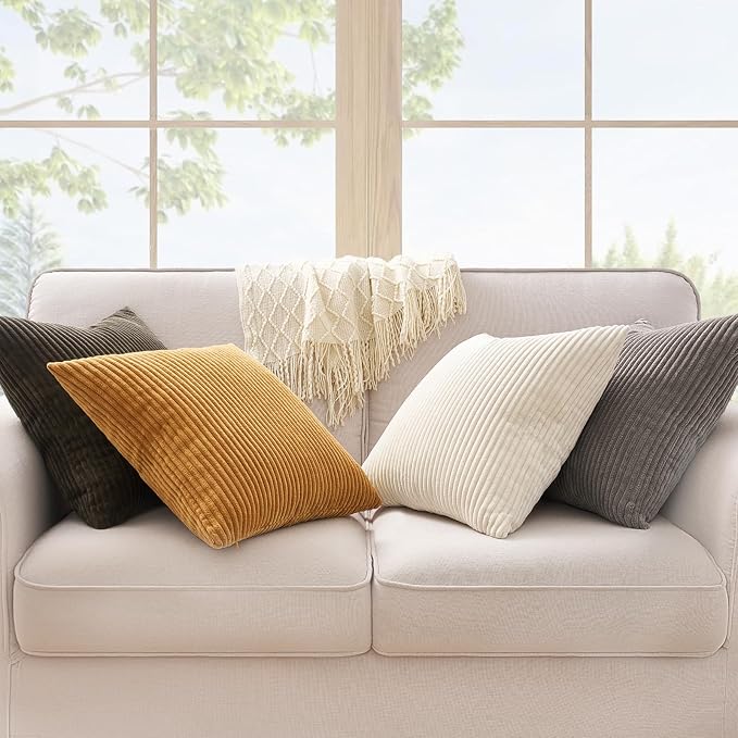 Topfinel Decorative Brown Throw Pillow Covers Cushion Cases, Rustic Home Decor - Image 2