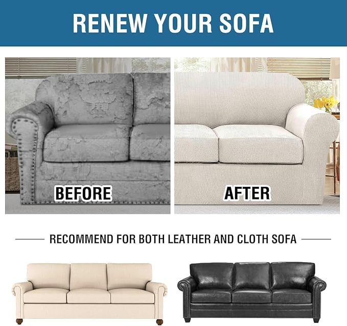 H.VERSAILTEX 4 Piece Stretch Sofa Covers - Image 7