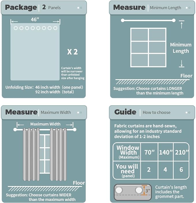 BGment Green Blackout Curtains 84 Inch Length 2 Panels Set, Grommet Thermal - Image 6