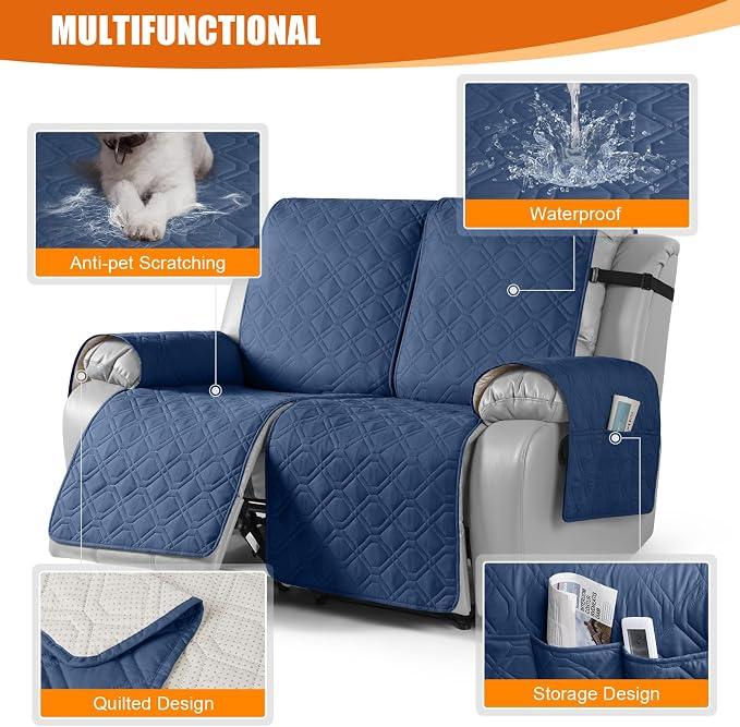 VANSOFY Waterproof Recliner Couch Covers, Sofa Covers 1-Piece Washable - Image 7