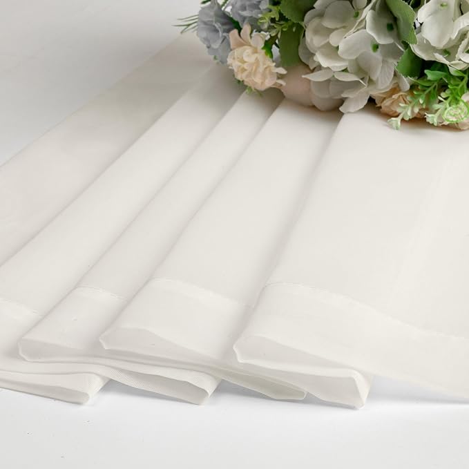 Chyhomenyc Sheer Ivory Curtains 90 inches Long 2 Panels, Light Filtering Soft - Image 9
