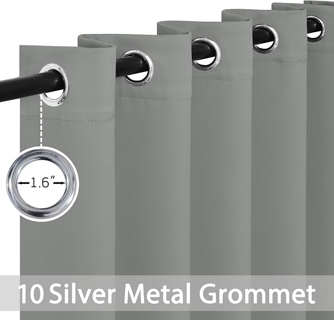 Yakamok Dove Grey Room Darking 84 Inch Length 2 Panel Sets - Image 2