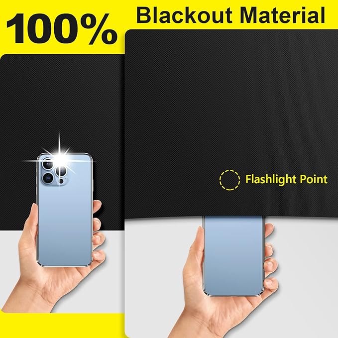FADOTY 100% Blackout Curtains, Portable Black Out Window Cover Film, Cuttable - Image 2