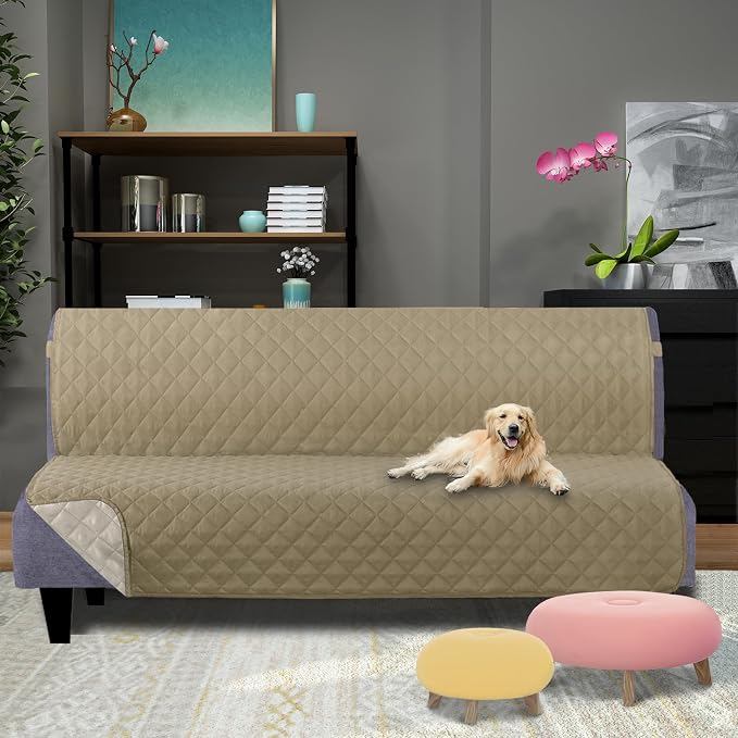U-NICE HOME Futon Sofa Covers Reversible Sofa Slipcover Armless Couch Cover - Image 2
