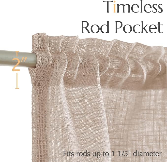jinchan Farmhouse Linen Valance - Image 8