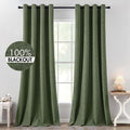 MIULEE 100% Blackout Linen Textured Curtains by MIULEE