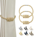 BEL AVENIR Magnetic Curtain Tiebacks, Decorative Drapery Holdbacks Modern Woven by BELAVENIR