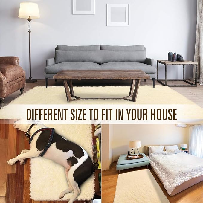 LOCHAS Ultra Soft Indoor Modern Area Rugs Fluffy Living Room Carpets - Image 5