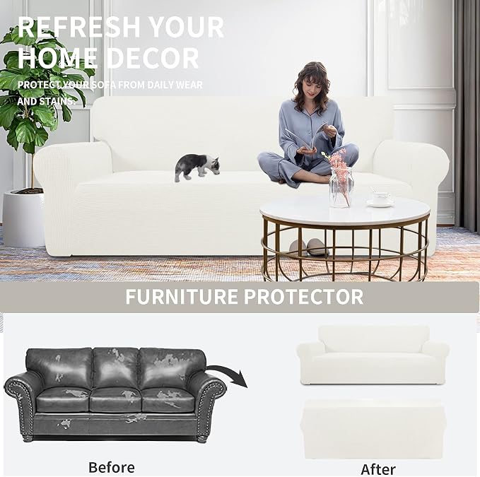 Easy-Going Stretch Loveseat Slipcover 1-Piece Sofa Cover Furniture Protector - Image 3