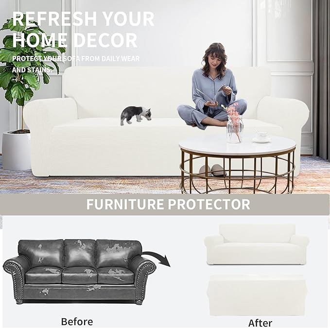 Easy-Going Stretch Oversized Loveseat Slipcover 1-Piece Sofa Cover Furniture - Image 4