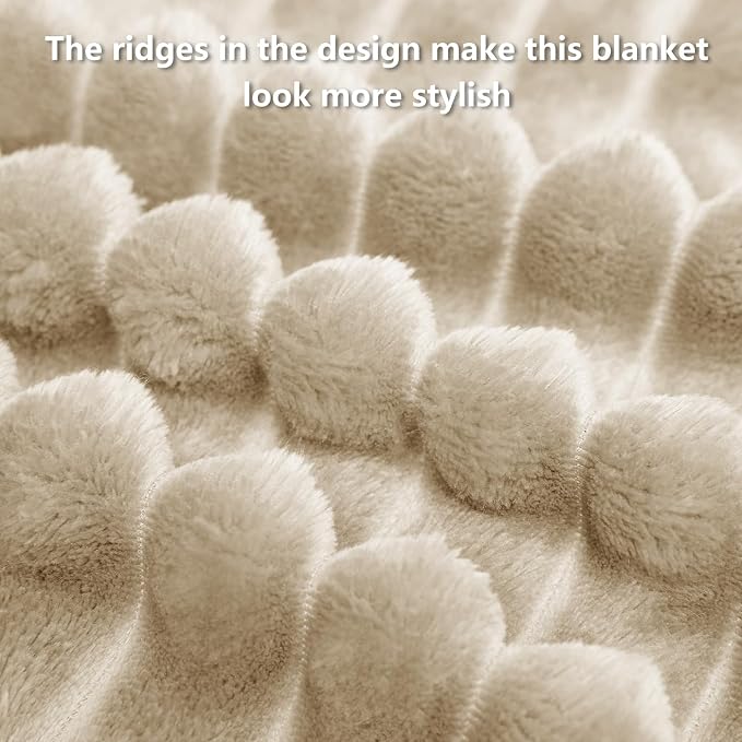 HIMEET Linen Ribbed King Size Blanket - Image 8