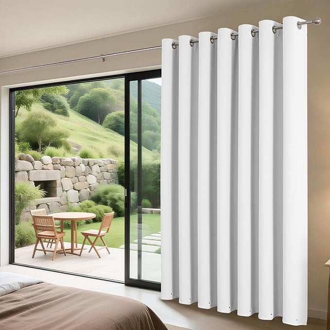 Joydeco Blackout Patio Sliding Door Curtains 72 Inches Long, Grommet Privacy - Image 3