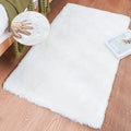 ORINOVA White Faux Bunny Fluffy Fur Rug Washable Area Rugs by ORINOVA