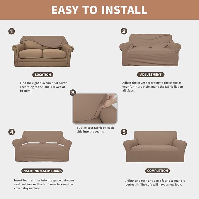 Easy-Going 100% Waterproof Oversized Chair Couch Cover, Dual Waterproof Sofa - Image 5