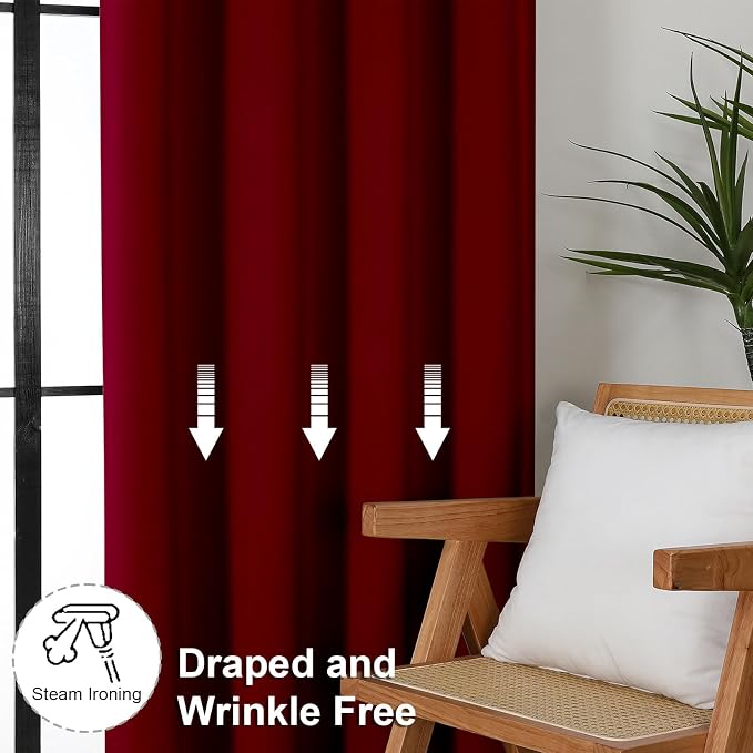Simplebrand Ava Red Blackout Curtains - Image 7