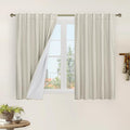 54 Inch Natural 100% Blackout Linen Curtains by LAMIT