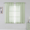 Simplebrand Rod Pocket Top Solid Voile Sheer Curtains by Simplebrand