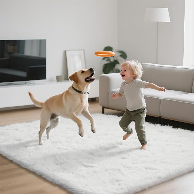 Shag Area Rugs for Living Room 8X10 Ultra Soft Fluffy Area Rugs for Bedroom Dorm - Image 3