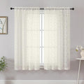 Chyhomenyc Ivory Sheer Curtains 54 Inch Length by Chyhomenyc