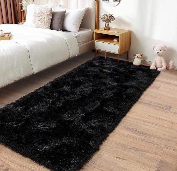 Pionblank Fluffy Runner Rugs for Bedroom 2x6, Modern Shaggy Area Rug for - Image 2
