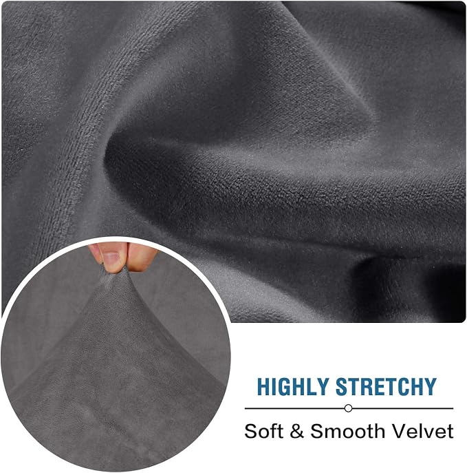 H.VERSAILTEX Velvet Stretch Couch Cushion Cover Plush Cushion Slipcover - Image 5