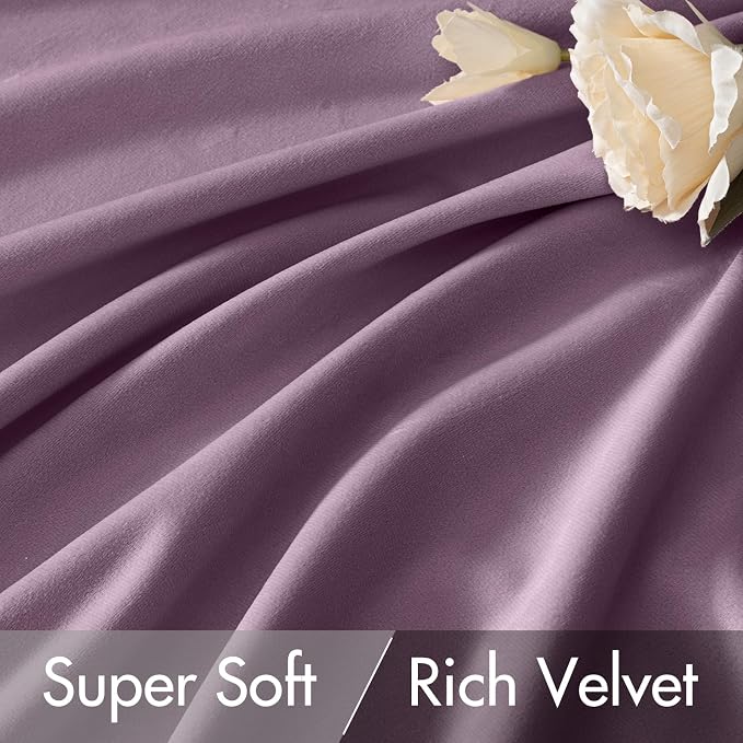 MIULEE Lavender Velvet Curtains 84 inches - Image 4