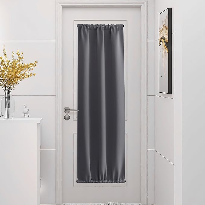 NICETOWN 1 Panel Door Curtain Privacy Thermal Insulated Noise Reducing Blackout - Image 6