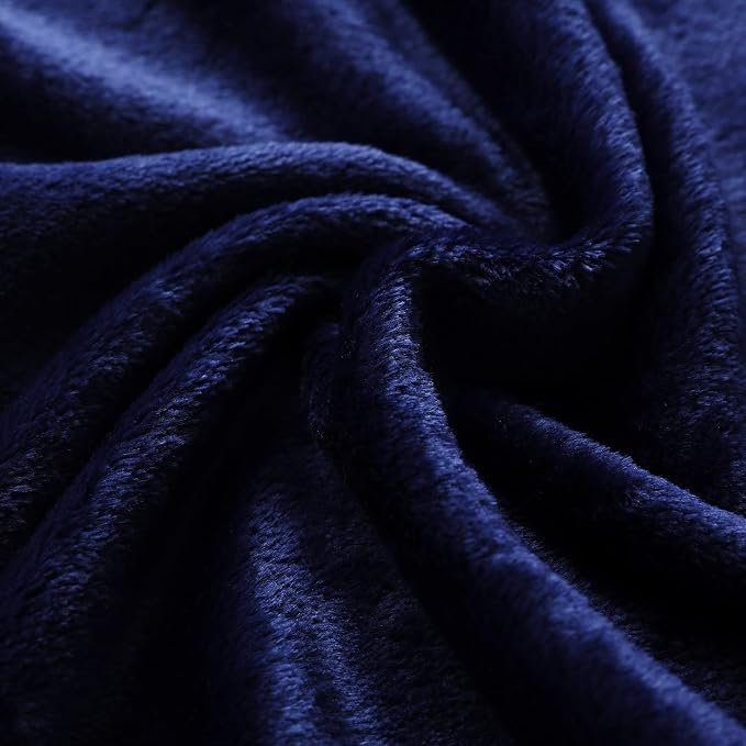 JIAHANNHA Navy Blue Throw Blanket Fleece Blanket Throw Size, Super Soft Cozy - Image 5