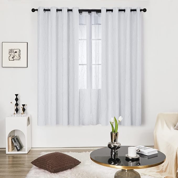 Deconovo Bedroom Curtains, Room Darkening Drapes, Thermal Insulated Soundproof - Image 2