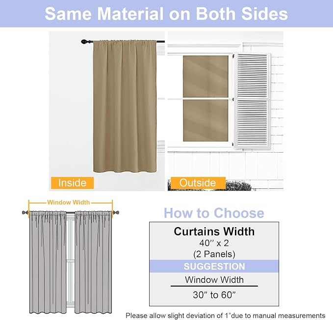 Simplebrand Ava Taupe Blackout Curtains - Image 8
