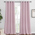 NICETOWN Baby Pink Blackout Curtains 90 inches Length by NICETOWN