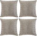 Fancy Homi 4 Packs Grey Decorative Throw Pillow Covers 24x24 Inch by Fancy+Homi