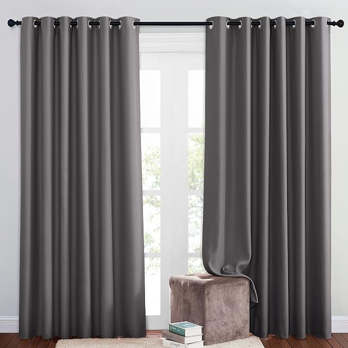 NICETOWN Blackout Living Room Curtains Extra Wide, Triple Weave Grommet Top by NICETOWN