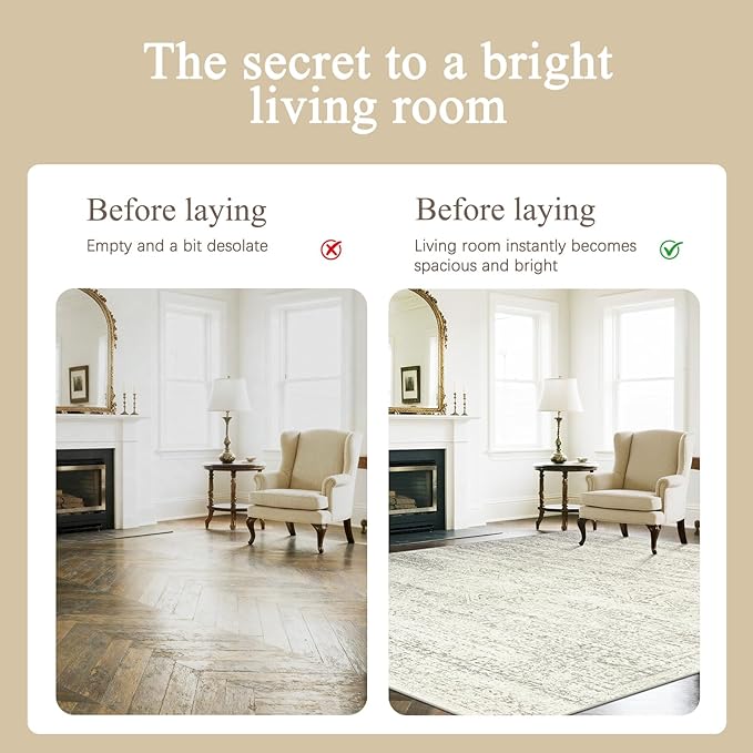 Srugn Washable Rugs 5x7 Area Rugs - Image 3