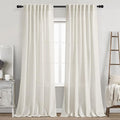 Cream Linen Curtains 89 Inches Long by Nanspring