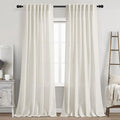 Cream Linen Curtains 91 Inches Long by Nanspring