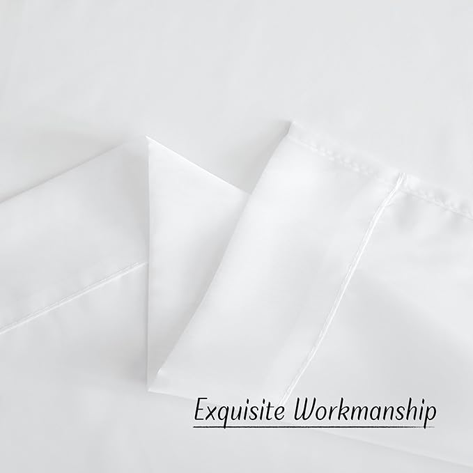 NICETOWN White Sheer Curtains 45 inches Long, Grommet Light Filtering Airy - Image 6