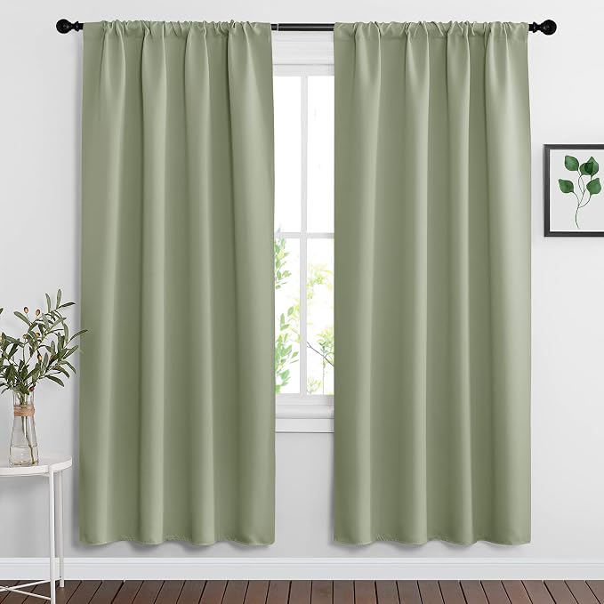RYB HOME Blackout Curtains for Bedroom Living Room 72 inches Long, Thermal by RYBHOME