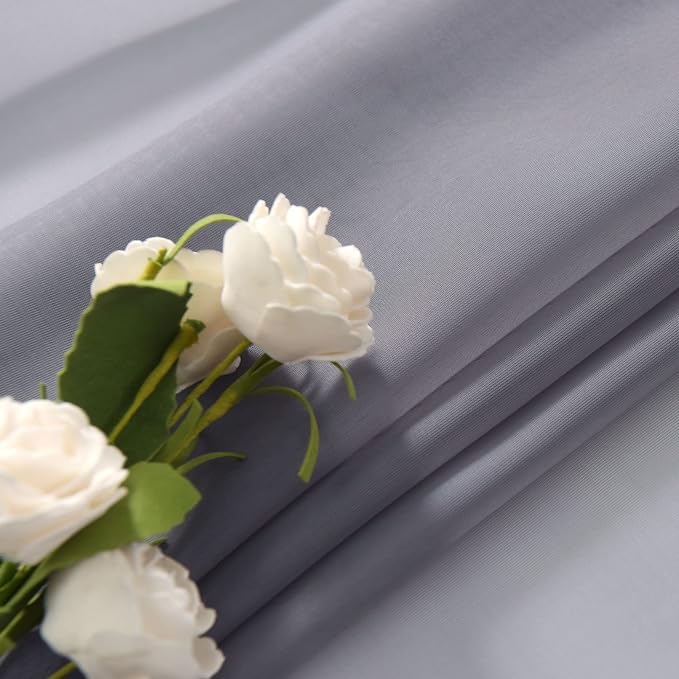 SpaceDresser Sheer Voile Window Treatment Rod Pocket Curtain Panels - Image 6